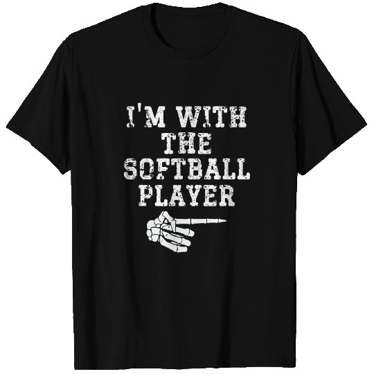 Im with the Softball Player Matching Couples Halloween T-Shirts