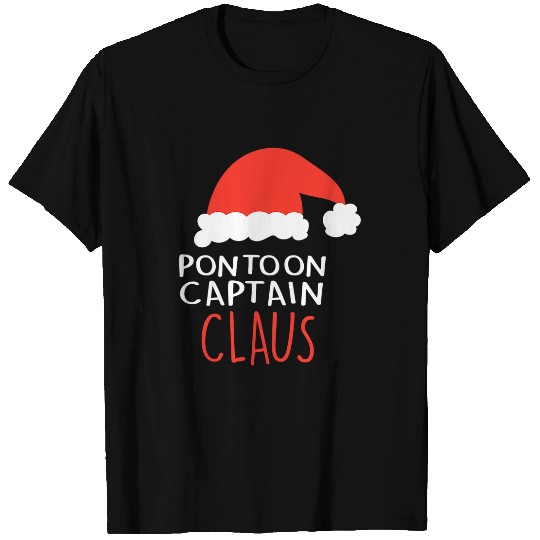 Pontoon Fun The Pontoon Captain Claus Christmas Couple s Xmas T-Shirts