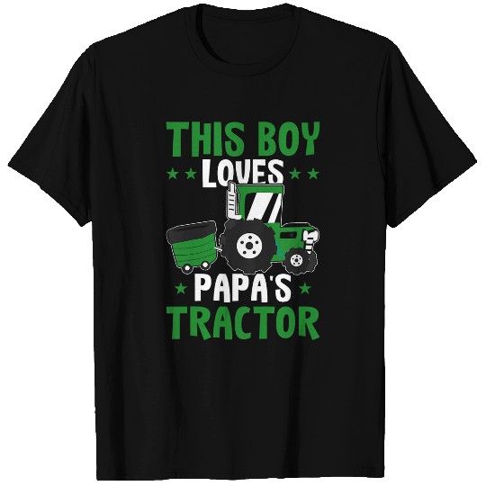 Tractor driving Kids This Boy Loves PapaS Tractor Toddler Farmer T-Shirts
