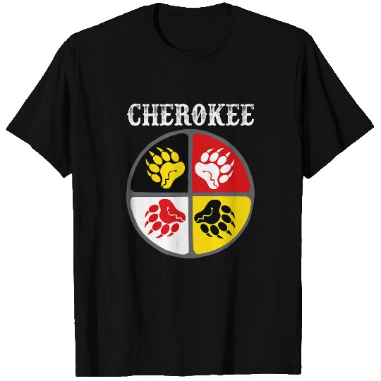 Cherokee Tribe Native American medicines Wheel T-Shirts