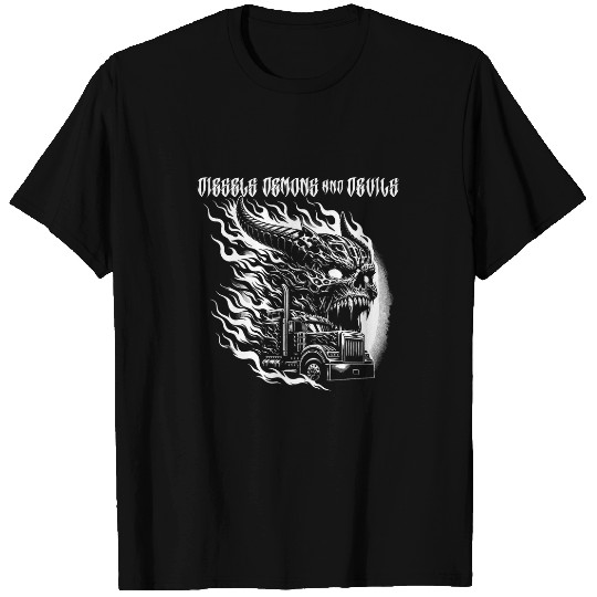 Diesel Truck Diesels Demons and Devils Big Rig Truck Driver 23 T-Shirts