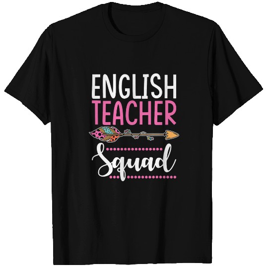 English Teacher Squad female Team Group English Teacher T-Shirts