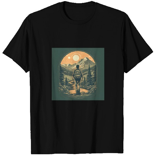 Backpacking Hiking Wanderlust Camping Outdoors T-Shirts