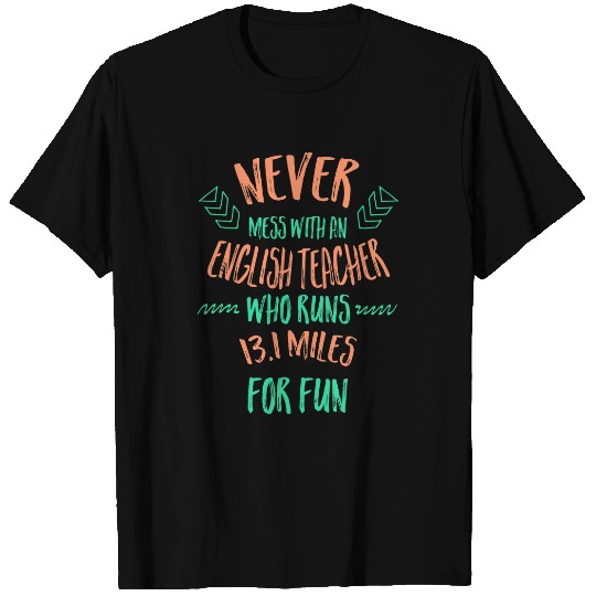 English Teacher Who Runs Half Marathon Funny Running Humor 2 T-Shirts