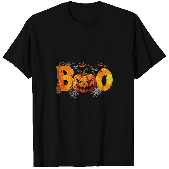 Pumpkin Boo Spider Witch Hat Cute Scary Halloween T-Shirts