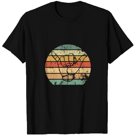 Surf Life Retro Shaka Sign Hawaii vintages Hang Loose Surfing T-Shirts