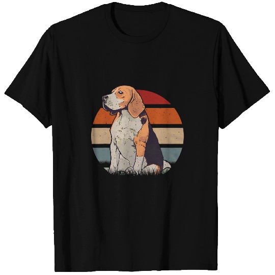 Beagle Retro Sunset s Beagle Dog T-Shirts