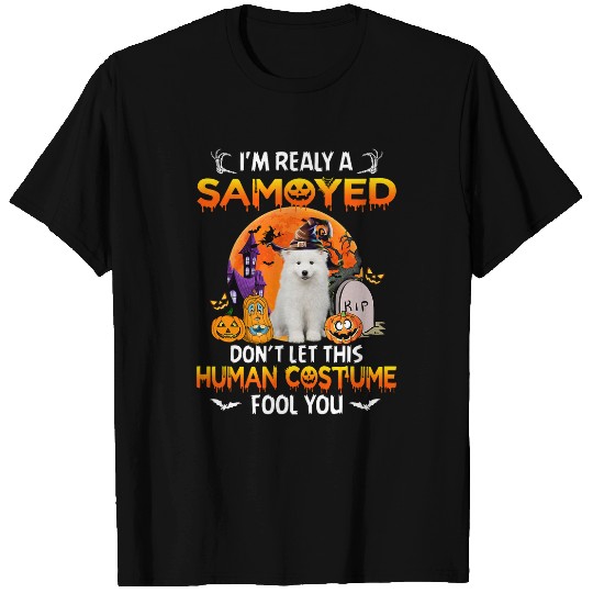 Funny Samoyed Dog Halloween Costume for Men Women Kids T-Shirts
