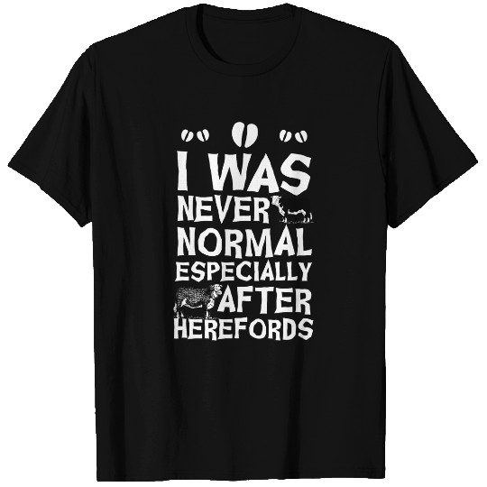 Cow Lover Lovers Never Normal Hereford Cattle Mom Dad Gifts Women T-Shirts