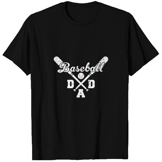 Baseball Dad vintages Funny Fathers Day Proud Daddy Coach T-Shirts