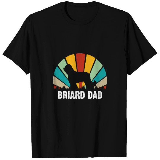Funny Briard Dad Owner Fathers Day Gift Briard Dad T-Shirts
