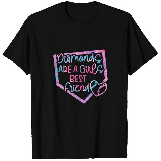 Funny Diamonds Are A Girls bests Friend Baseball Softball Mom T-Shirts