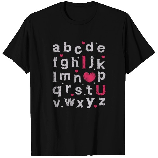 ABCD I Love You Valentines Day Teacher Student T-Shirts