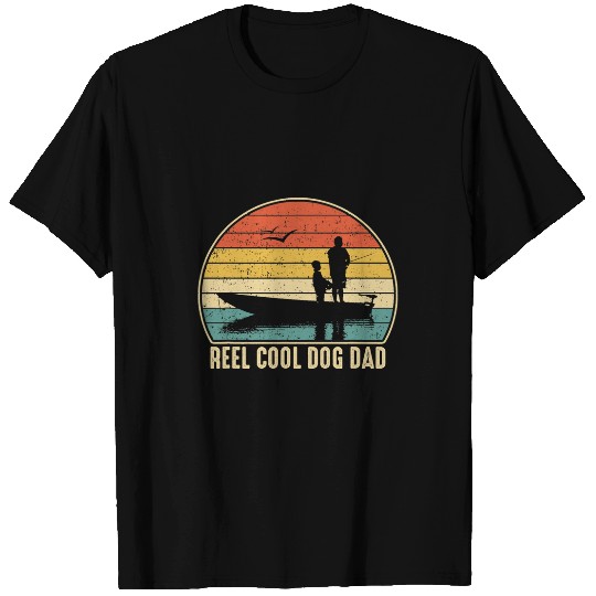 Fishing Mens Reel Cool Dog Dad Fishing Funny Fish vintages Fisher T-Shirts