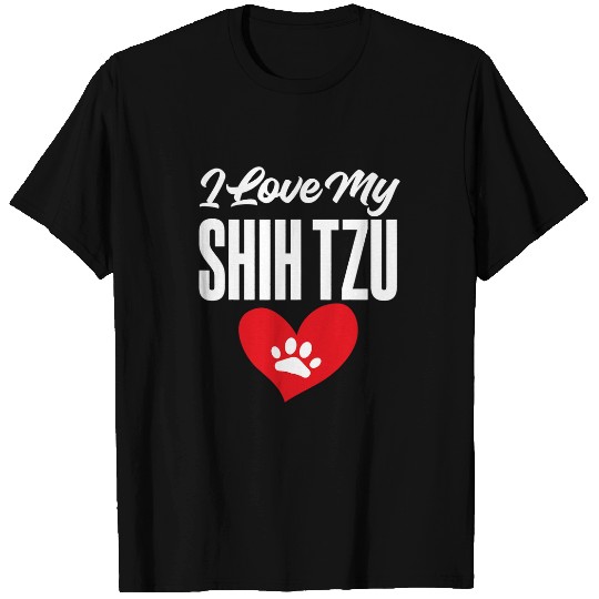 I Love My Shih Tzu Awesome Dog Lovers and Owners T-Shirts