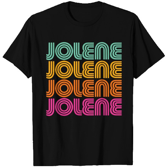 Jolene 2Retro vintages 70s 80s Rainbow Pink Song Sunset Name T-Shirts