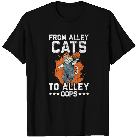 Basketball Cat Basketball Player Kitty I Love Basketball T-Shirts