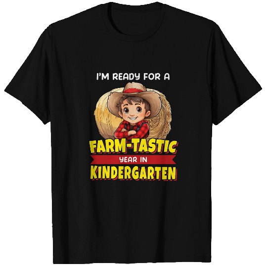Cute Kindergarten Ready for Back to School Farmer Boy T-Shirts