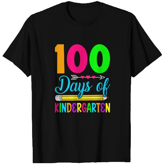 100 Days Of Kindergarten 100th Day Of School Student Teacher 4 T-Shirts