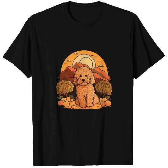 Cute Goldendoodle Dog on Golden Doodle Lover 1 T-Shirts