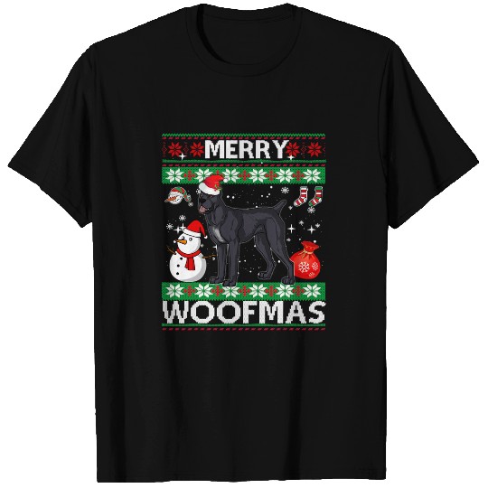 Cane Corso Mastiff Dog Merry Woofmas   Christmas Costume T-Shirts