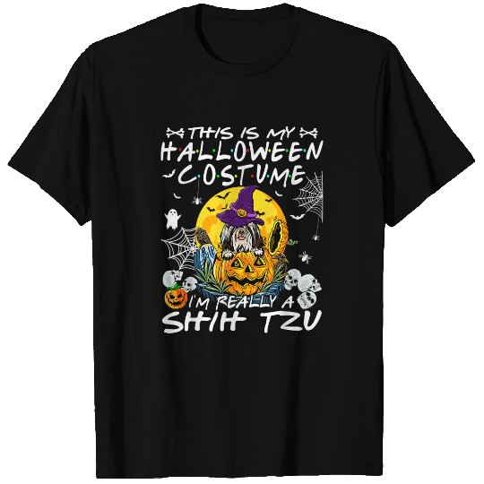 Im Really A Shih Tzu Dog Lover Halloween Costume T-Shirts