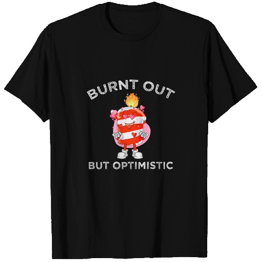 Burnt Out But Optimistic Cute Marshmallow For Camping T-Shirts