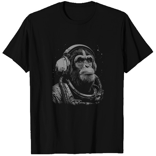 ASTRONAUT HELMET MONKEY GRAPHIC T-Shirts