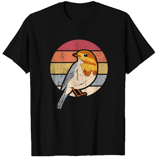 robin vintages retro nature bird fan birdwatcher T-Shirts