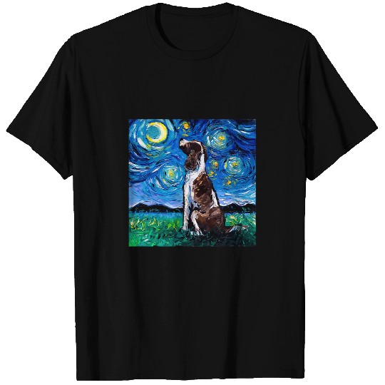 English Springer Spaniel Starry Night Van Gogh Dog Gift Dog T-Shirts