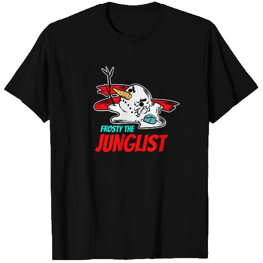 Junglist Christmas Rave Snowman Drum And Bass DnB T-Shirts