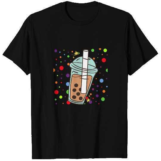 Boba Milk Tea Spotted Spotty Dot Colored Spot Dotted T-Shirts
