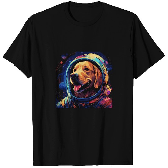 Golden Retriever Funny Golden Retriever Astronaut T-Shirts
