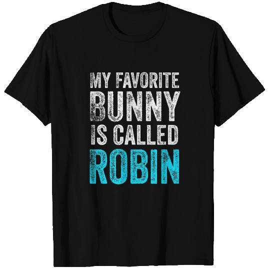 Lacrosse Gift My Favorite Bunny Is Called Robin T-Shirts