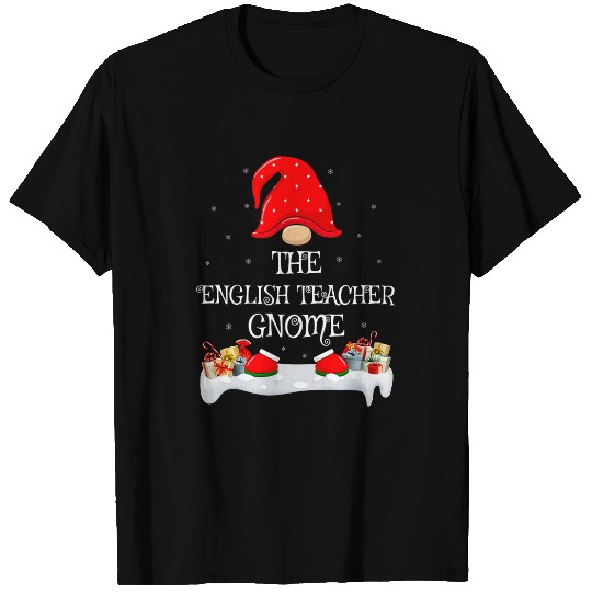 Family Matching Group The English Teacher Gnome Christmas T-Shirts