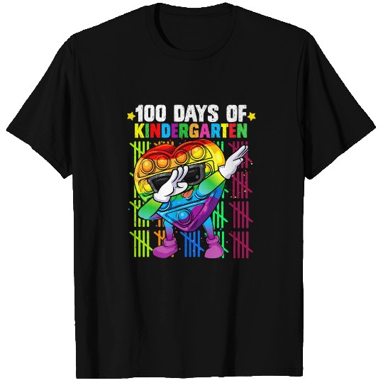 100 Days Of Kindergarten Dabbings Colorful Fidget Toy Student T-Shirts