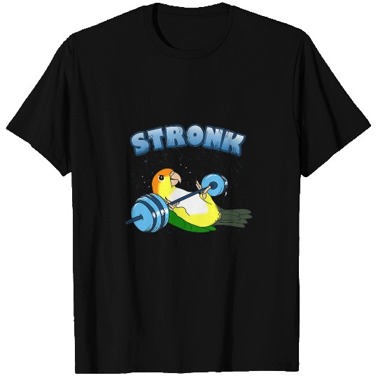Stronk Parrot Gym workout White bellied Caique Birb memes T-Shirts