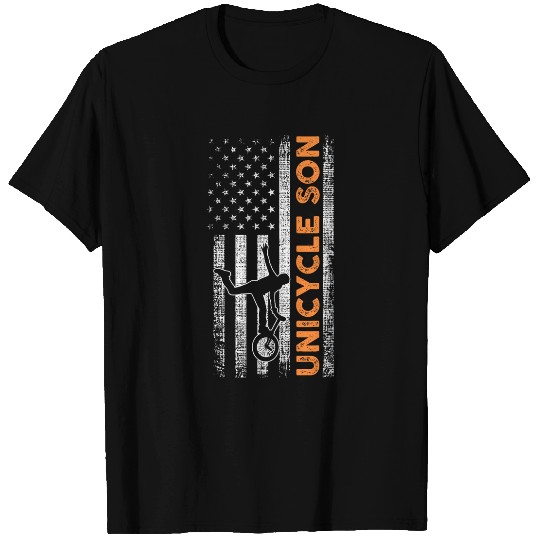 Biking Son Unicycle Artificial wheel Cyclist Bicycle T-Shirts