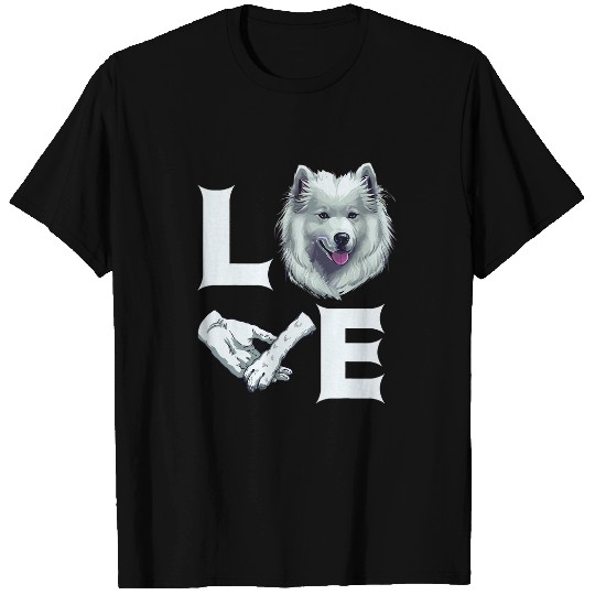 Dog Samoyed Love Samoyed Cute Dog Paw Pet Lover Hand T-Shirts