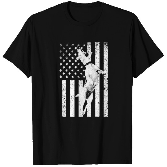 American Flag Jack Russel Dog Lover Funny 4th of July Dog T-Shirts