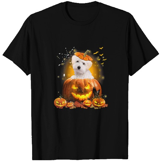 Dog Maltipoo Pumpkin Funny Cute Dog Lover Halloween 64 T-Shirts