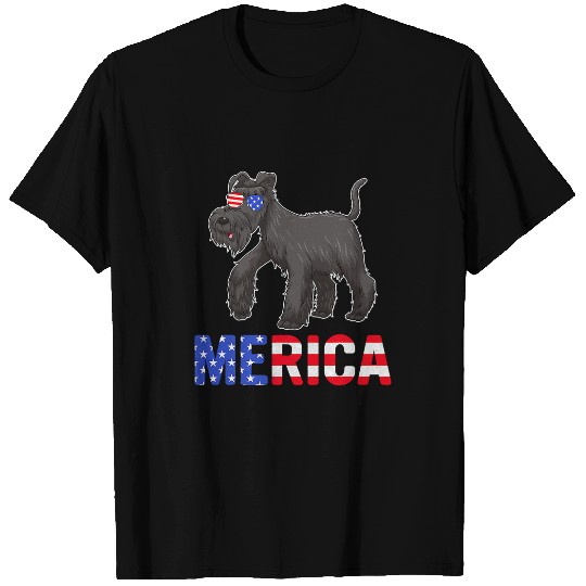Dog Scottish Terrier 4th Of July Merica Sunglasses American Flag T-Shirts