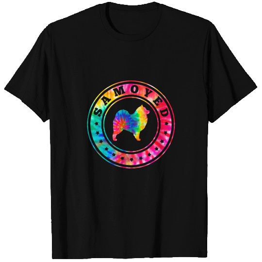 Dog Samoyed Tie Dye Samoyed Dog Mom Dad Pet Lover T-Shirts