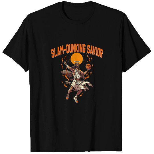 Funny Jesus Playing Basketball SlamDunking Savior 14 T-Shirts