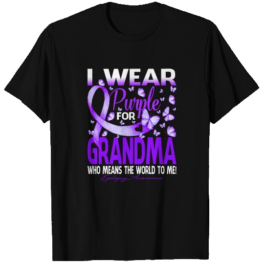 I Wear Purple For My Grandma Epilepsy Awareness 4 T-Shirts