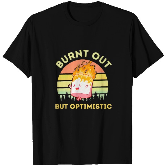 Burnt Out But Optimistic Retro vintages Sunset Marshmallow T-Shirts