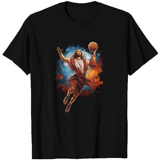 Funny Jesus Playing Basketball 17 T-Shirts