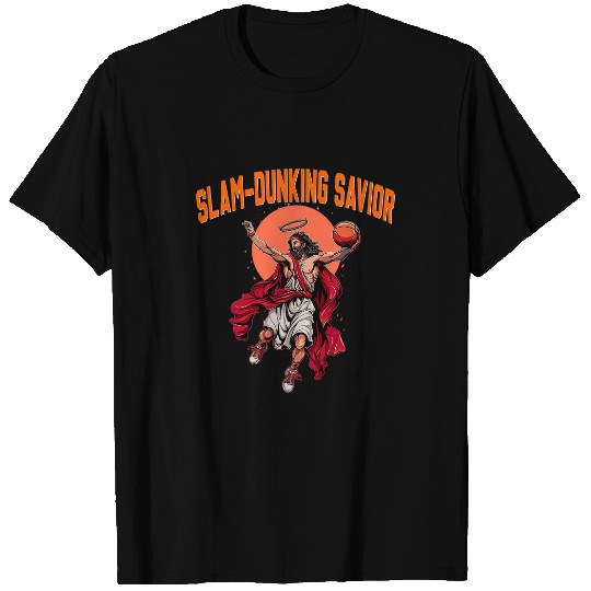 Funny Jesus Playing Basketball SlamDunking Savior 3 T-Shirts