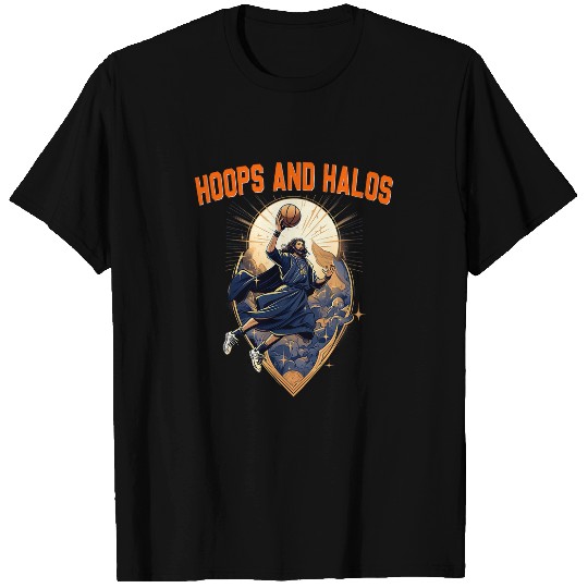 Funny Jesus Playing Basketball Hoops and Halos 9 T-Shirts