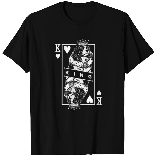 Cavalier King Charles Spaniel King Of Hearts Dog Pop Art T-Shirts